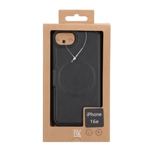Rvelon iPhone 16e/17e Etui 4 Kortlomme Svart