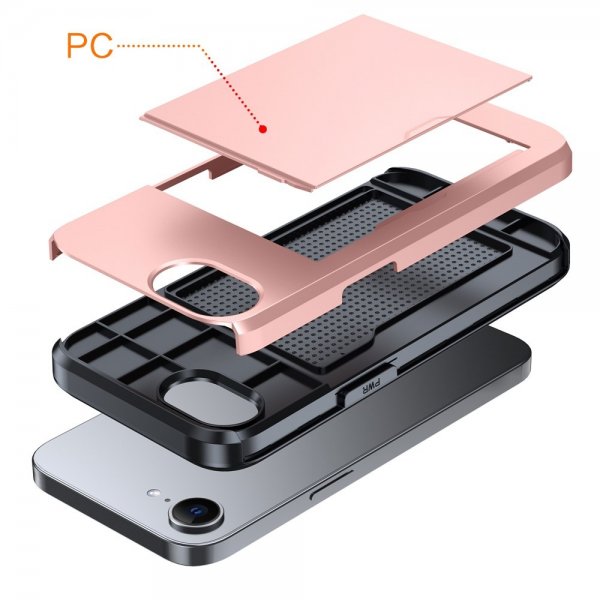 iPhone 16e/17e Deksel Card Slide Blå