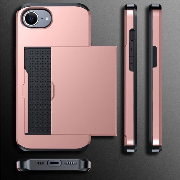 iPhone 16e/17e Deksel Card Slide Rosegull