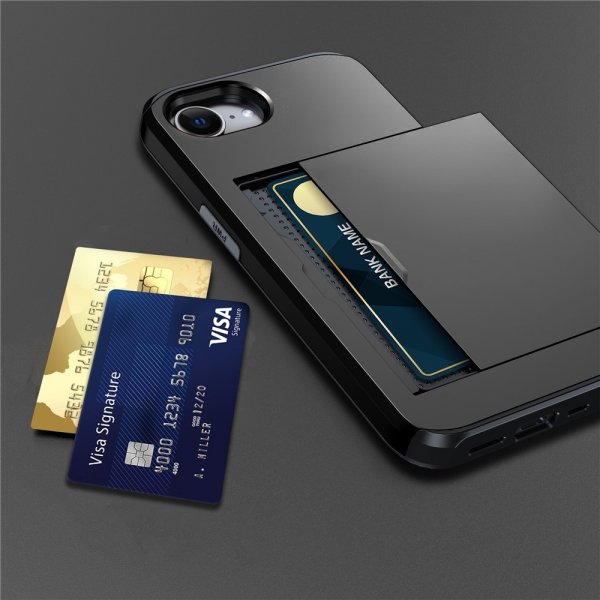 iPhone 16e/17e Deksel Card Slide Svart