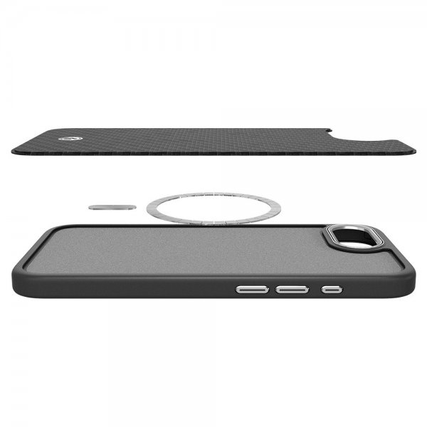 Spigen iPhone 16e/17e Deksel Enzo Aramid MagFit Matte Black