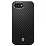 Spigen iPhone 16e/17e Deksel Enzo Aramid MagFit Matte Black
