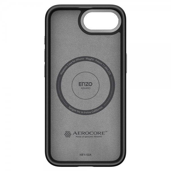 Spigen iPhone 16e/17e Deksel Enzo Aramid MagFit Matte Black