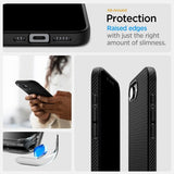 Spigen iPhone 16e/17e Deksel Liquid Air MagFit Matte Black