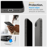 Spigen iPhone 16e/17e Deksel Liquid Air Marble Gray