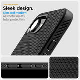Spigen iPhone 16e/17e Deksel Liquid Air Matte Black