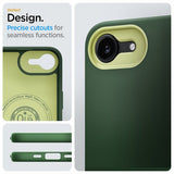 Spigen iPhone 16e/17e Deksel Nano Pop MagFit Avo Green