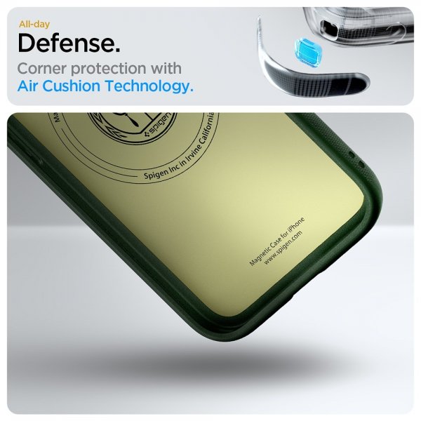 Spigen iPhone 16e/17e Deksel Nano Pop MagFit Avo Green