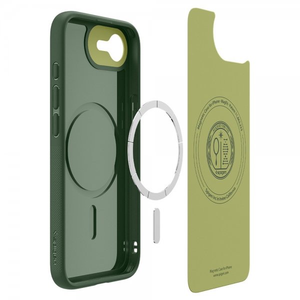 Spigen iPhone 16e/17e Deksel Nano Pop MagFit Avo Green