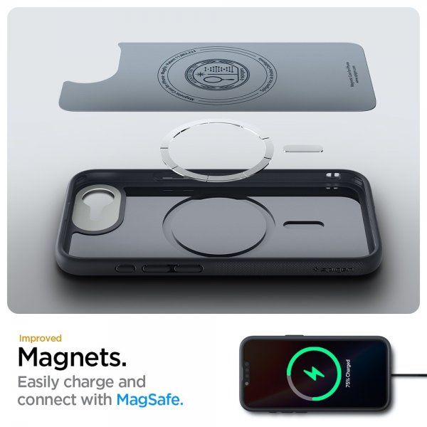 Spigen iPhone 16e/17e Deksel Nano Pop MagFit Black Sesame