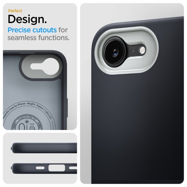 Spigen iPhone 16e/17e Deksel Nano Pop MagFit Black Sesame