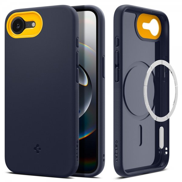 Spigen iPhone 16e/17e Deksel Nano Pop MagFit Blueberry Navy
