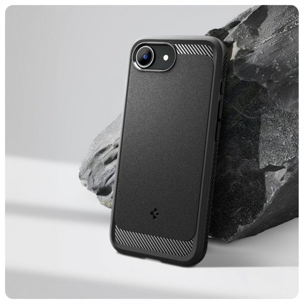 Spigen iPhone 16e/17e Deksel Rugged Armor MagFit Matte Black