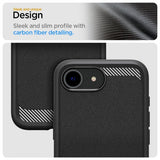 Spigen iPhone 16e/17e Deksel Rugged Armor MagFit Matte Black
