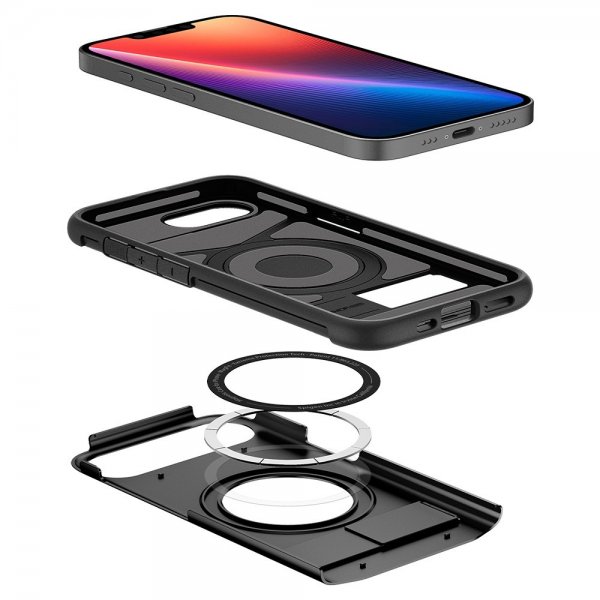 Spigen iPhone 16e/17e Deksel Slim Armor MagFit Svart