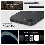 Spigen iPhone 16e/17e Deksel Thin Fit MagFit Svart