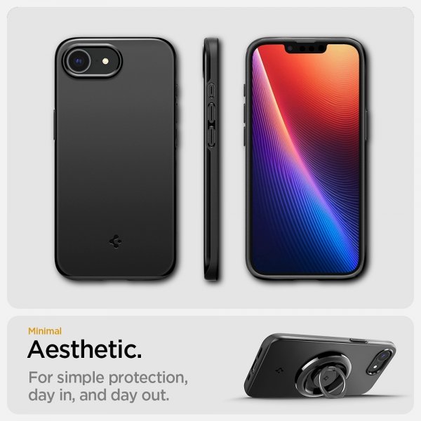 Spigen iPhone 16e/17e Deksel Thin Fit MagFit Svart