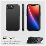 Spigen iPhone 16e/17e Deksel Thin Fit MagFit Svart