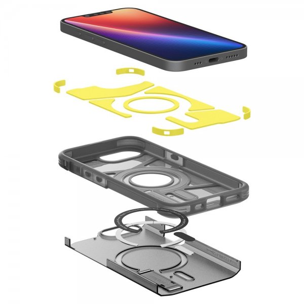 Spigen iPhone 16e/17e Deksel Tough Armor MagFit Frost Black