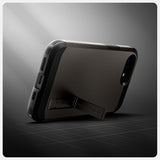 Spigen iPhone 16e/17e Deksel Tough Armor MagFit Gunmetal