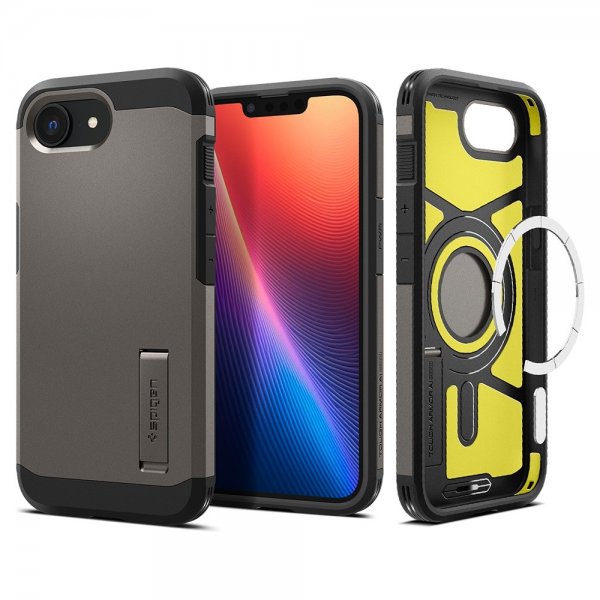 Spigen iPhone 16e/17e Deksel Tough Armor MagFit Gunmetal