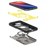 Spigen iPhone 16e/17e Deksel Tough Armor MagFit Gunmetal