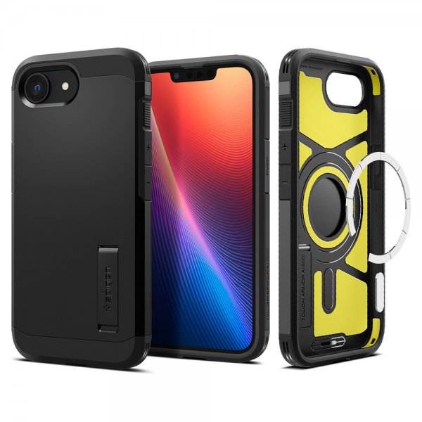 Spigen iPhone 16e/17e Deksel Tough Armor MagFit Svart