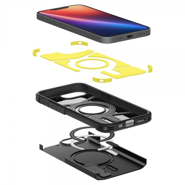 Spigen iPhone 16e/17e Deksel Tough Armor MagFit Svart