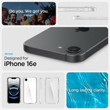 Spigen iPhone 16e/17e Deksel Ultra Hybrid Crystal Clear