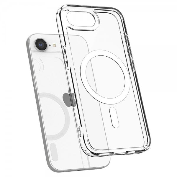 Spigen iPhone 16e/17e Deksel Ultra Hybrid MagFit Clear White