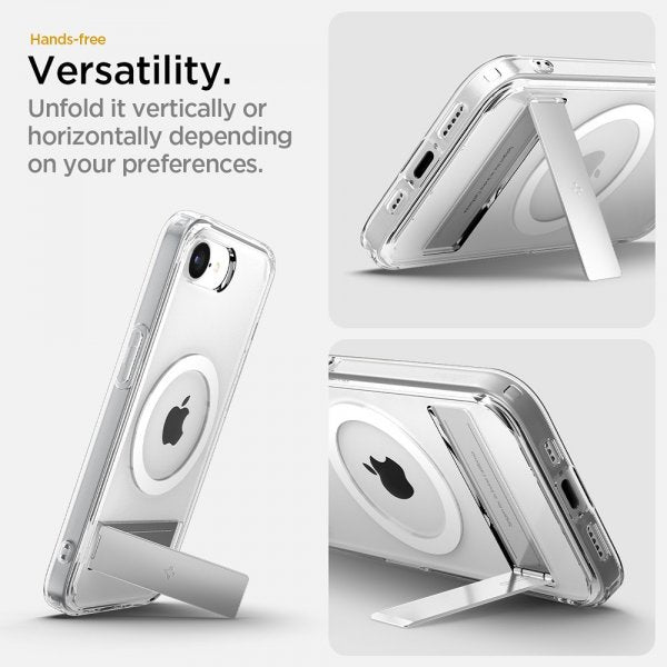 Spigen iPhone 16e/17e Deksel Ultra Hybrid S MagFit Clear White