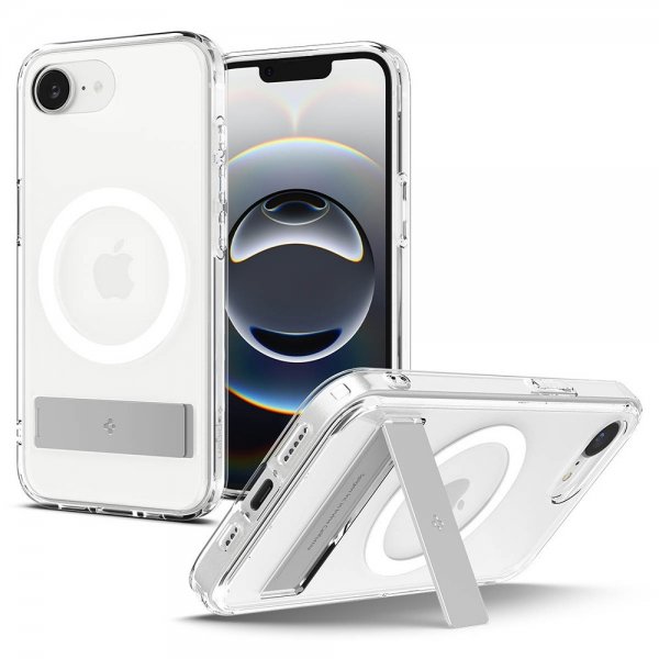 Spigen iPhone 16e/17e Deksel Ultra Hybrid S MagFit Clear White