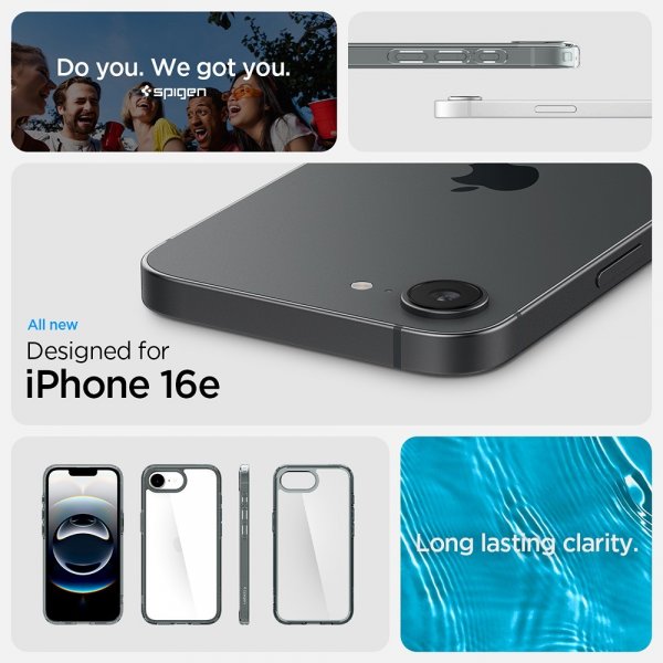 Spigen iPhone 16e/17e Deksel Ultra Hybrid Space Crystal