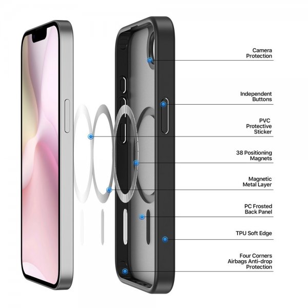 Dux Ducis iPhone 16e/17e Deksel Yind Series MagSafe Svart