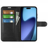 iPhone Air Etui Litchi Svart