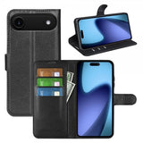 iPhone Air Etui Litchi Svart
