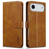 Lc.Imeeke iPhone Air Etui med Kortlomme stativfunksjon Lysebrun