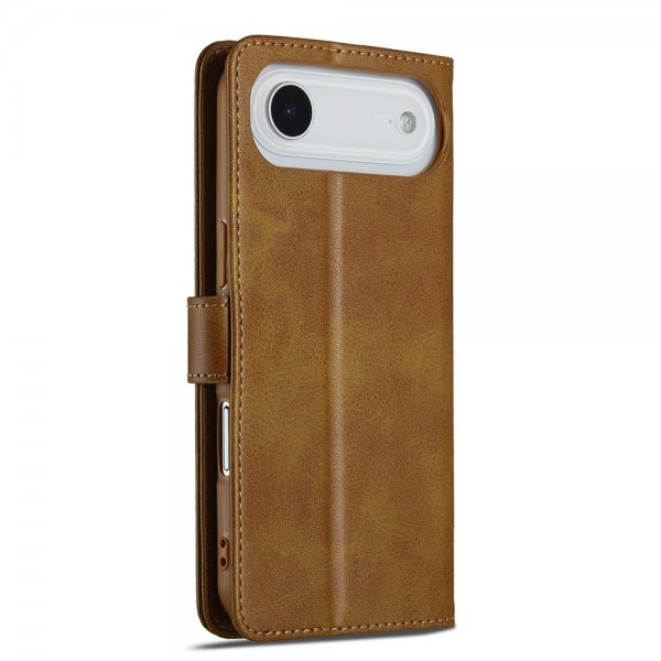 Lc.Imeeke iPhone Air Etui med Kortlomme stativfunksjon Lysebrun