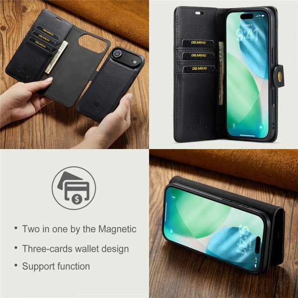 Dg.Ming iPhone Air Etui Avtagbart Deksel Svart