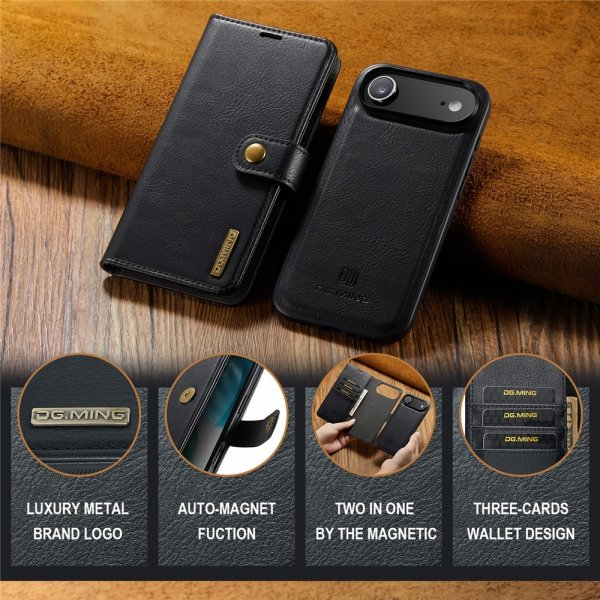 Dg.Ming iPhone Air Etui Avtagbart Deksel Svart