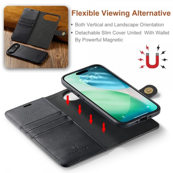 Dg.Ming iPhone Air Etui Avtagbart Deksel Svart