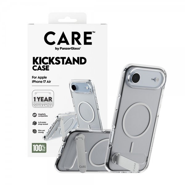 CARE by PanzerGlass iPhone Air Deksel Kickstand MagSafe Transparent