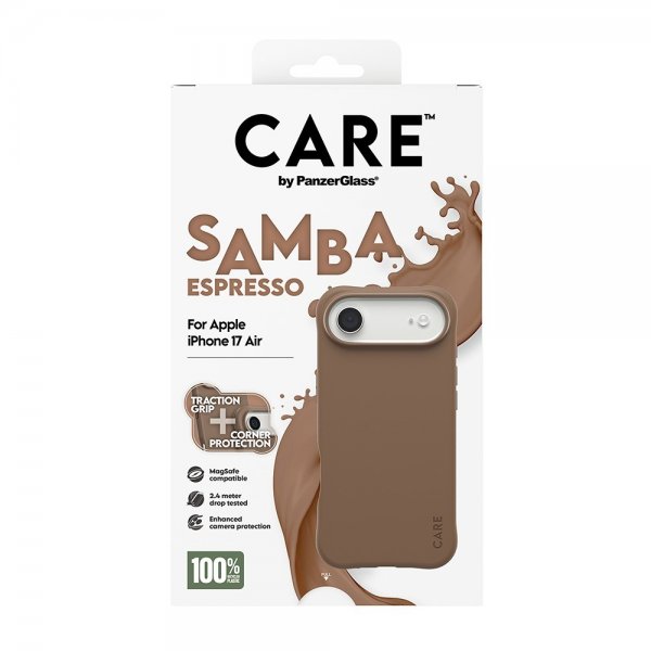 CARE by PanzerGlass iPhone Air Deksel Samba MagSafe Espresso