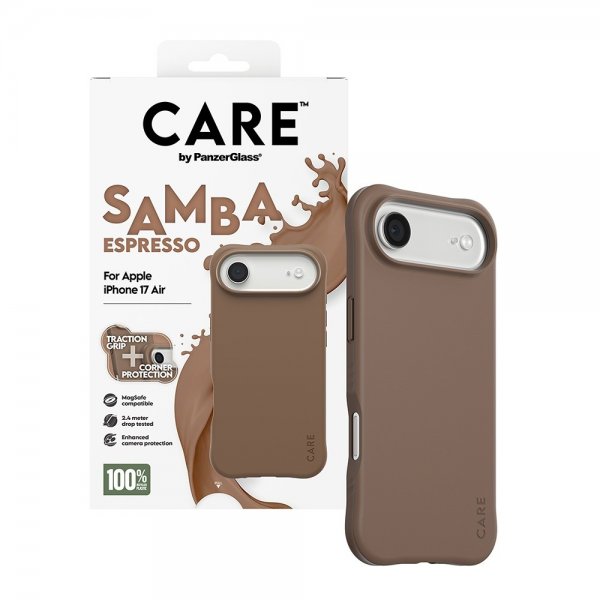 CARE by PanzerGlass iPhone Air Deksel Samba MagSafe Espresso