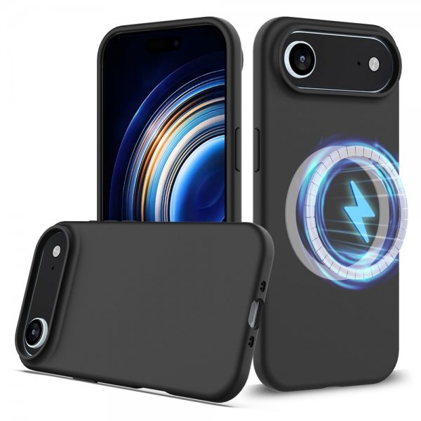 Nordic Covers iPhone Air Deksel Silicone Feather Series MagSafe Raven Black