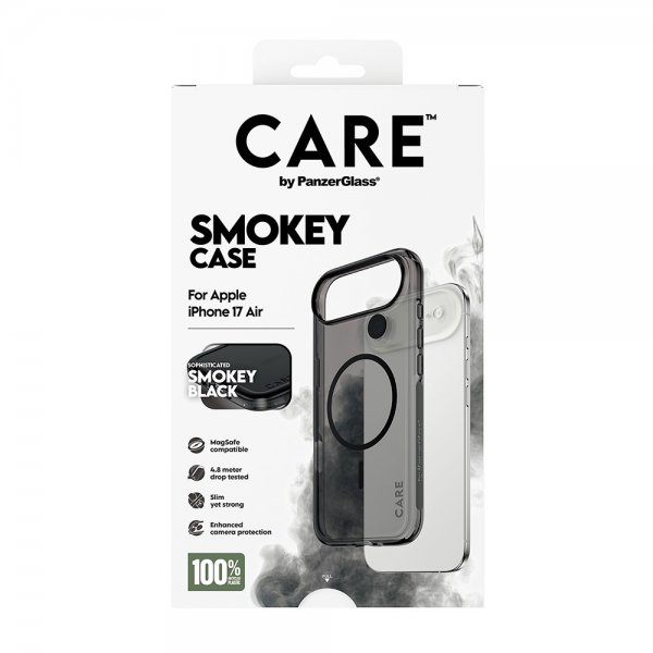 CARE by PanzerGlass iPhone Air Deksel Smokey MagSafe Svart