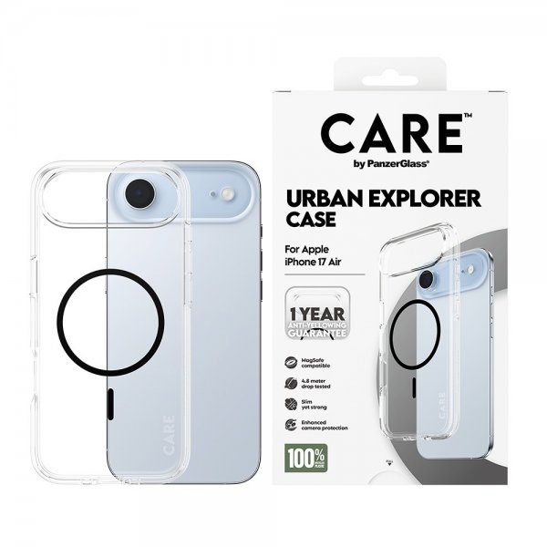 CARE by PanzerGlass iPhone Air Deksel Urban Explorer MagSafe Svart