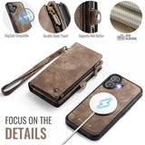 CaseMe iPhone 17 Etui 008 Series Avtakbart Deksel Brun