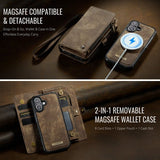 CaseMe iPhone 17 Etui 008 Series Avtakbart Deksel Brun