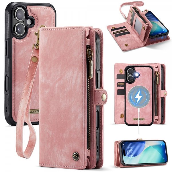 CaseMe iPhone 17 Etui 008 Series Avtakbart Deksel Rosa